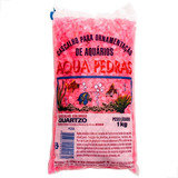 Cascalho (quartzo) Nº 2 1kg  Rosa Para Aquário Ornamental