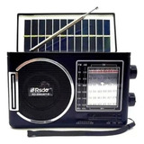 Radio Retro Am-fm Parlante Bluetooth Usb Sd Carga Solar Luz