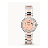 Reloj Fossil Es3405 Para Mujer Acero Inoxidable Strass