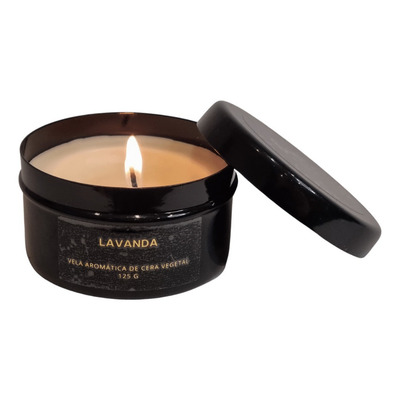 Vela Aromática Vegetal Lavanda 125 G Lata Linha Viagem