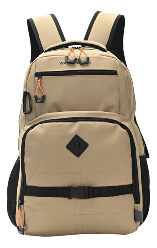 Mochila Urbana Wanderlust Portanotebook Urban Konstructor Color Beige Diseño De La Tela Liso