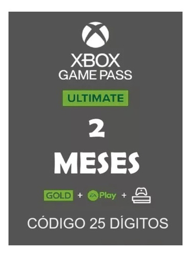 Game Pass Ultimate 2 Meses Código 25 Dígitos Novos Usuarios