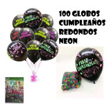 100 Piezas Globos Neon Glow Party Cumpleaños 12 Pulgadas