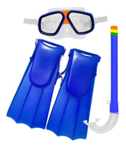 Kit Buceo Snorkeling Mascara + Snorkel + Aletas Buceo 