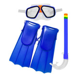 Kit Buceo Snorkeling Mascara + Snorkel + Aletas Buceo 