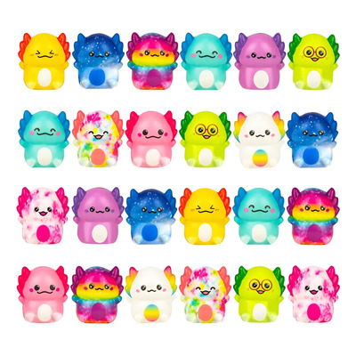 Pacote Com 24 Squishy Axolote Antiestresse Favors Festa