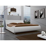 Base De Cama Moderna Gusano Queen Madera Blanco Sha Cerlin