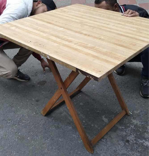 Mesa De Trabajo Plegable Desarmable Madera 2 Piezas