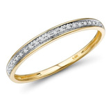 Anillo Churumbela Oro Puro 14k 21 Diamantes Boda Regalo Dama