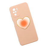 Funda + Sujetador Soporte Lisa Corazon Lila Rosa Dama Xiaomi