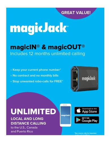 Magicjack Home, Servicio Digital De Telefono Magicjack Go, 