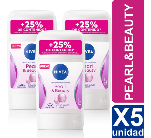 Desodorante Nivea Mujer Barra 54g Variedades Aromas X5 Unid