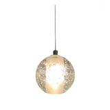 Pendente Darya Cristal Ball Transparente 4 Metros Bivolt 110v 220v