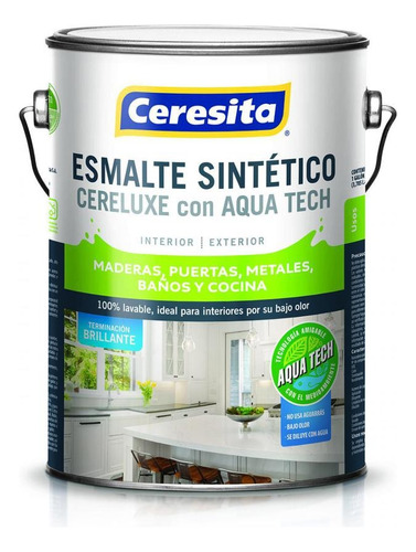 Esmalte Sintético Ceresita Aquatech Galón Colores Outlet 