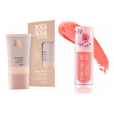 Kit Maquiagem Boca Rosa Base Mate Blush Batom Sombra Payot