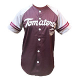 Camiseta Jersey Beisbol Tomateros De Culiacán Blanco/vino