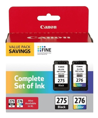 Set De Cartuchos De Tinta Para Impresora Canon 275 Y 276