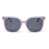 Lente Solar Para Mujer Cloe Diseño Cuadrado Armazón Acetato Color Violeta