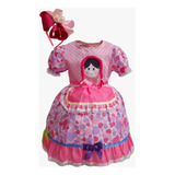 Vestido Caipira Infantil São João Arraia, Fantasia Barata