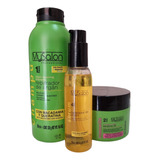 Kit Mysalon Shampoo Reparador De Argan + Mascarilla + Serum