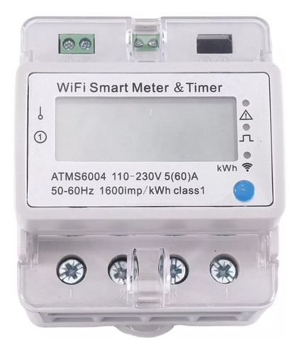 Medidor Wi-fi Atms6004 Din Rail Timer 4p Meter Tuya Wifi Me