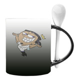 Mug Magico Con Cuchara Dibujos Animados   R265