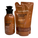 Kit Ginseng E Cafeina Nativa Spa Hidratante+refil Oboticário