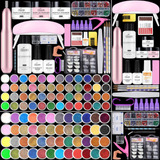 Cooserry Kit De Uñas Acrílicas De 48 Colores Con Taladro .