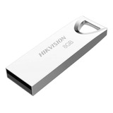 Hikvision Memoria Usb De 8 Gb Versión 2.0 Metalica Compatible Con Windows, Mac Y Linux Plateada