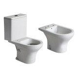 Inodoro Largo + Depósito Dual + Bidet Ferrum Veneto