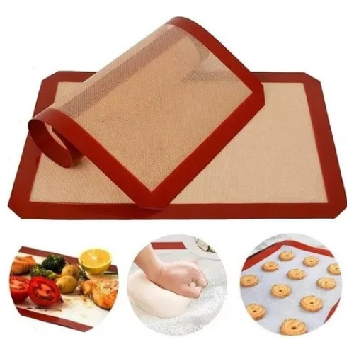 Placa Silicona Plancha Con Malla Antiadherente Horno 40x30cm