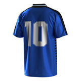 Camiseta Argentina Azul Maradona Messi Algodón Retro