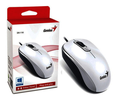 Mouse Optico Genius Dx 110 Usb Con Cable Blanco