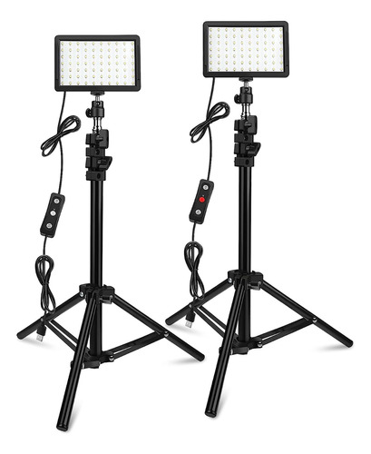 Lamparas Led Set Fotografía Portatil Studio 15w 1k Lumens X2