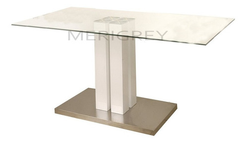 Mesa De Comedor Lena Harmony 160x90cm Vidrio 12 Mm