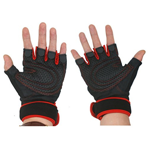 Guantes De Levantamiento De Pesas De Gimnasio 14 Muñec...