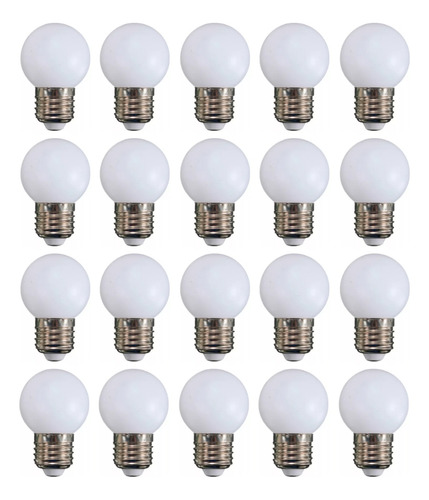 Kit 20 Lâmpadas Bolinha Led Coloridas 1,5w/3w Bivolt E27