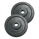 Par Discos 5 Kg 30mm Macizo Fundición Pesas Premium Gym Fit