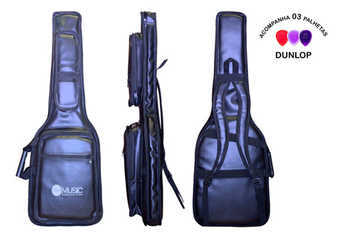 Bag Semi Case P/ Guitarra Sg Premium Em Couro Sintético