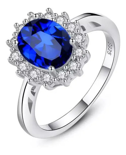 Anillo Princesa Kate Middleton Lady Di Plata S925 Oro 18k Nf