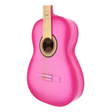 Guitarra Acústica Clásica Cuerdas De Nylon Cl1-rosa Msi Color Rosa Orientación De La Mano Derecha