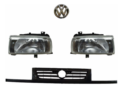 Faros Jetta A3 93 94 95 96 97 98 Con Parrilla Y Emblema