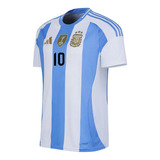 Camiseta Argentina 3 Estrellas 10 Messi Original Afa