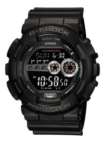 Relógio Casio G-shock Masculino Digital Preto Gd-100-1bdr