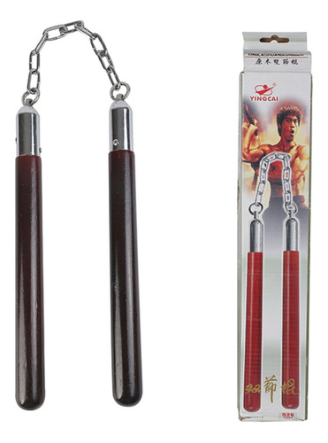 Nunchaku Combate Negro De Madera