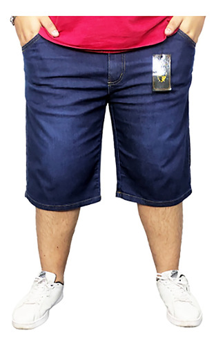 Bermuda Masculina Jeans Plus Size Short Lycra Tradicional