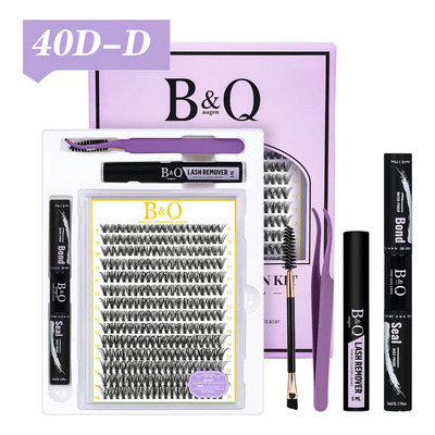 Kit De Extensiones De Pestañas 40D Curvatura D B&Qaugen 9-16mm Con Pegamento y Removedor Pestañas Individuales Kit Completo DIY bqlash Kit Pestañas BQ | MercadoLibre