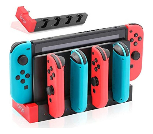 Cargador Para Joy-cons De 4 Interruptores Con 4 Ranuras De C