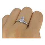 Anillo Corona Delicada Regalo Femenino De Plata 925 Ap 477