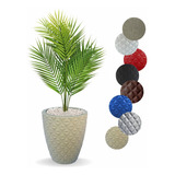 Planta Artificial Palmeira Areca Com Vaso Marrom Decoração